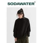 Stand-collar Mock Two-piece T-shirt