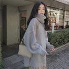 Batwing Turtleneck Oversized Sweater