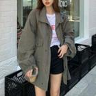 Plain Flap-pocket Jacket