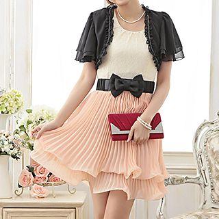Frilled Cape Sleeve Jacket