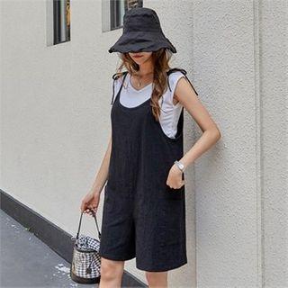 Set: Sleeveless Top + Tie-shoulder Playsuit