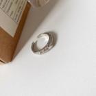 Textured Sterling Silver Open Ring K755 - Silver - One Size