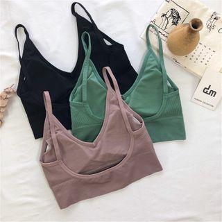 Padded Open Back Cropped Camisole Top