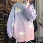 Round-neck Tie-dye Sweater