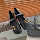Two-tone Buckled Mary Jane Shoes