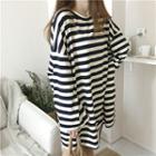 Striped Loose-fit Long-sleeve Dress
