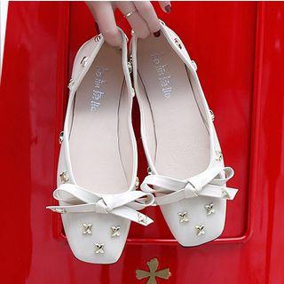 Studded Bow Flats