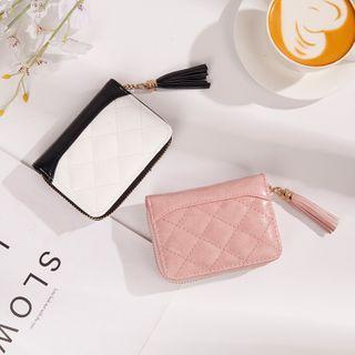 Quilted Tassel Card Wallet