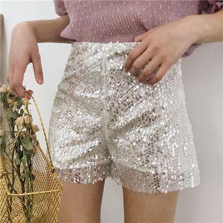 Sequined Wide Leg Pants