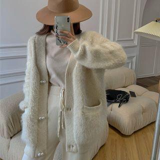 Fluffy Cardigan Off-white - One Size