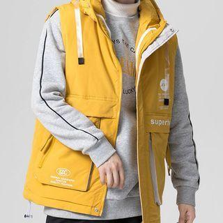 Lettering Zipped Vest