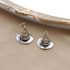 Hat Drop Earring 1 Pair - E2153 - Silver - One Size