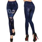 Cut Out Printed Leggings