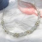 Faux Pearl Faux Crystal Headband As Shown In Figure - One Size