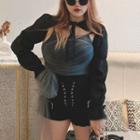 Spaghetti Strap Mesh Top / Jacket