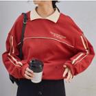 Striped Polo Pullover Red - One Size