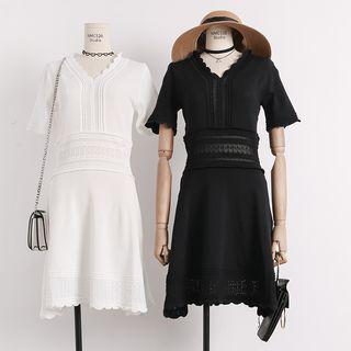 Lightweight Eyelet Knit Dress