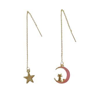 Moon & Star Drop Earring