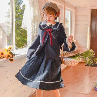 Ruffle Trim Coat