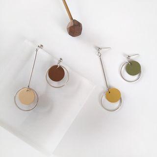 Asymmetric Hoop Drop Earring