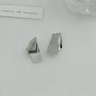 Layered Alloy Earring 1 Pair - Silver - One Size