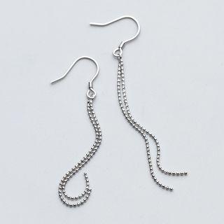 925 Sterling Silver Fringed Hook Earring
