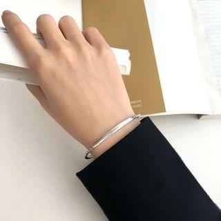 925 Sterling Silver Open Bangle As Shown In Figure - One Size