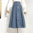 Maxi A-line Buttoned Skirt