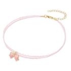 Bow Pendant Choker Cdg313a - Pink - One Size