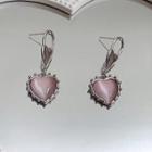 Stone Drop Earring 1 Pair - Pink - One Size