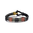 Vintage Fashion Ethnic Style Braided Leather Bracelet Golden - One Size