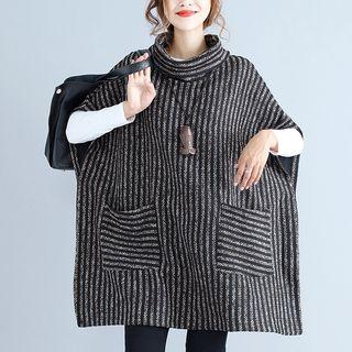 Elbow-sleeve Striped Jacket