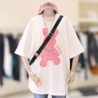 Short-sleeve Rabbit Lettering T-shirt