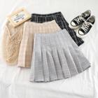 High-waist Plaid Pleated Mini Skirt