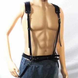 Faux Leather Suspender Belt