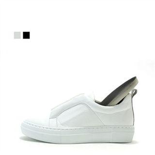 Genuine Leather Strapless Sneakers