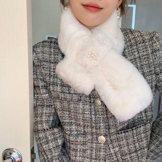 Pearl Faux Fur Scarf