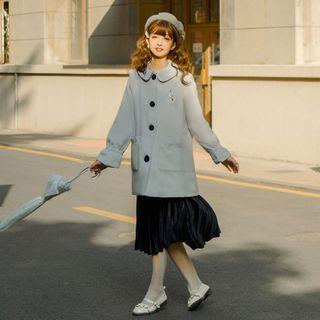 Crane Embroidered Flared-cuff Buttoned Jacket