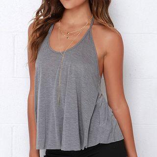 Plain Open Back Camisole Top