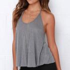 Plain Open Back Camisole Top