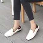 Contrast Trim Furry Loafers