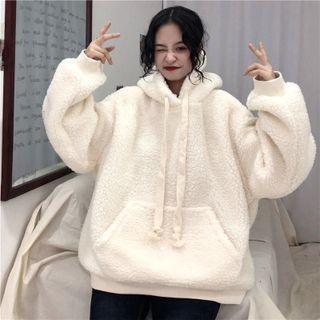 Chenille Loose-fit Hooded Sweatshirt