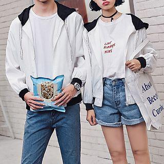Couple Matching Ribbon Detail Hooded Jacket