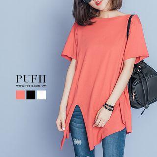 Slit Side Plain Tee