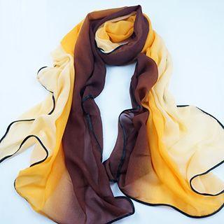 Piped Gradient Chiffon Scarf