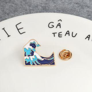 Wave Brooch Xz915 - Blue - One Size