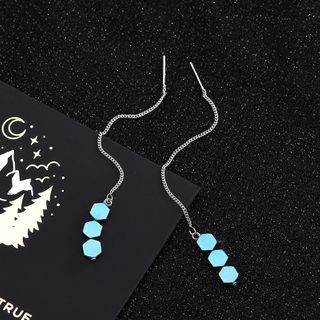 Hexagon Threader Earring