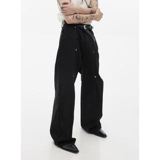 Wide Leg Studded Jeans