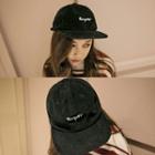 Lettering Embroidered Corduroy Baseball Cap