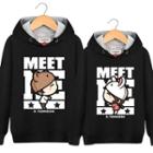 Couple Matching Long-sleeve Hooded Print Top